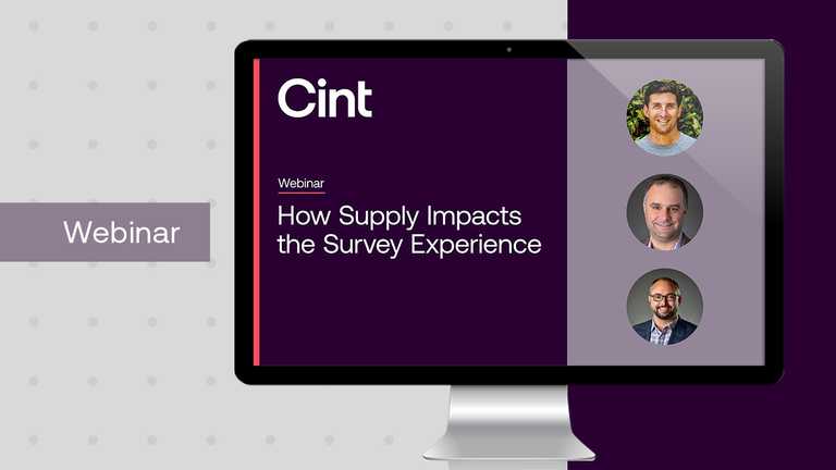 Webinar: How Supply Impacts the Survey Experience